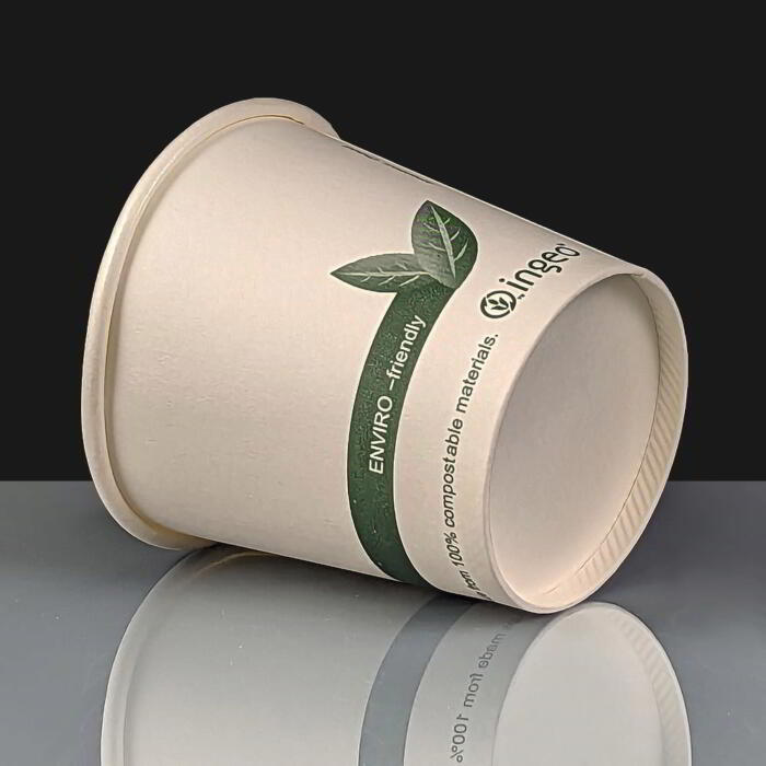 4oz INGEO Espresso Compostable Paper Coffee Cups