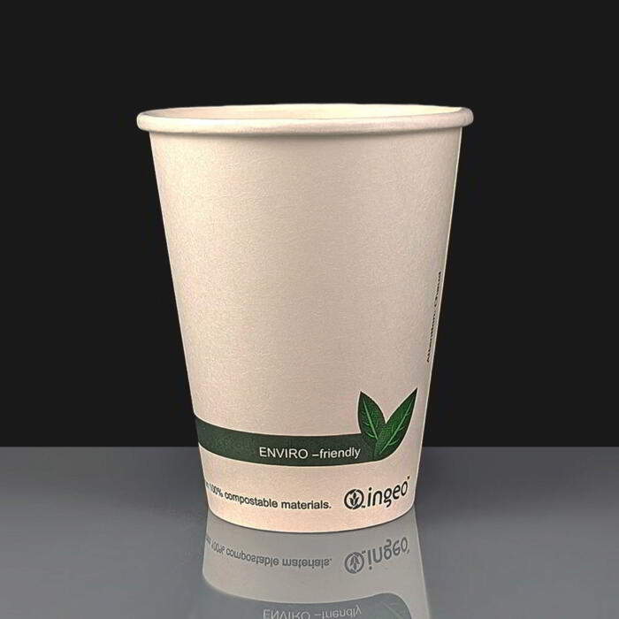 12oz Ingeo Compostable Disposable Paper Coffee Cup