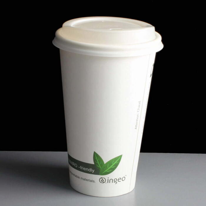 Compostable Coffee Cup Lid for 12 & 16oz INGEO Cups
