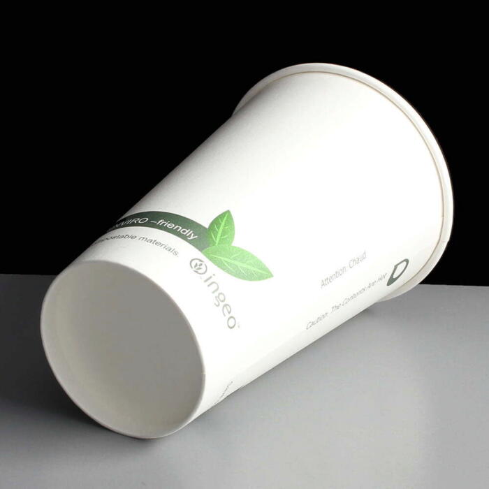 16oz Ingeo Compostable Disposable Coffee Cups Single Wall