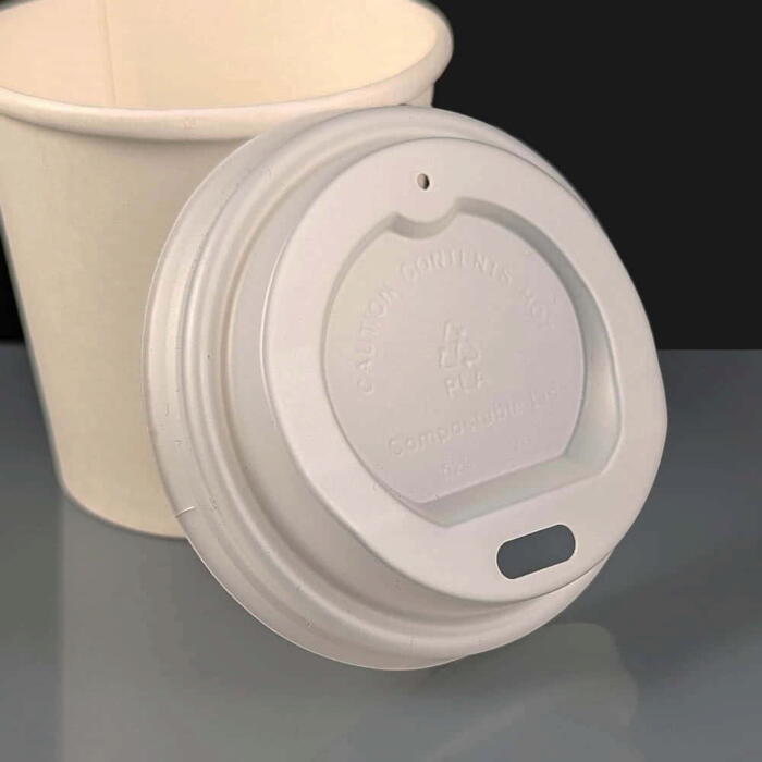 Ingeo 4oz Plastic Compostable Coffee Cup Lids