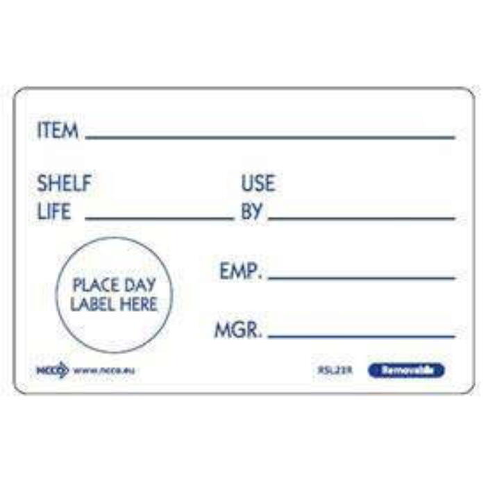 White Food Shelf Life Labels 3 x 2 Inches