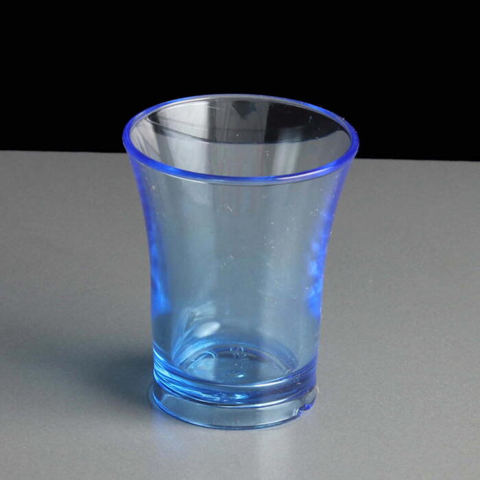 Neon Blue 25ml Reusable Plastic Shot Glasses CE