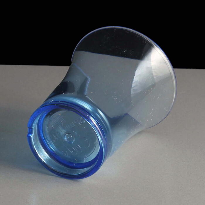 Neon Blue 25ml Reusable Plastic Shot Glasses CE