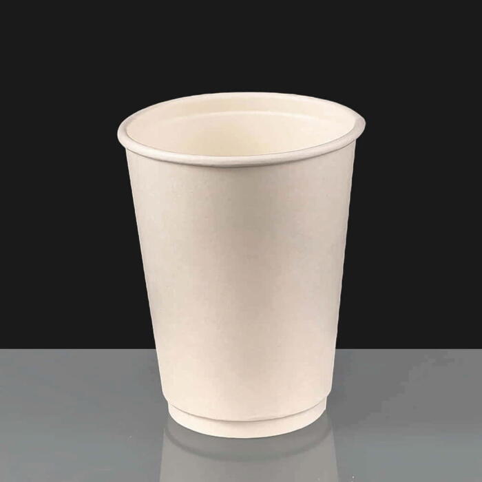 12oz White Double Wall Paper Coffee Hot Drink Cups