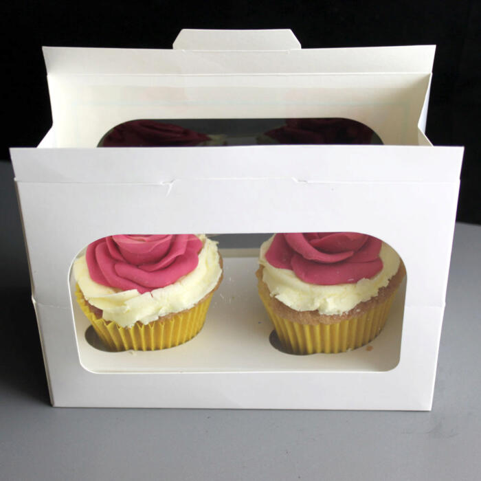 Cupcake Boxes for 2 With Window Cater 4 You