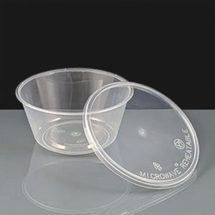 T12 Clear Round Plastic container and lid