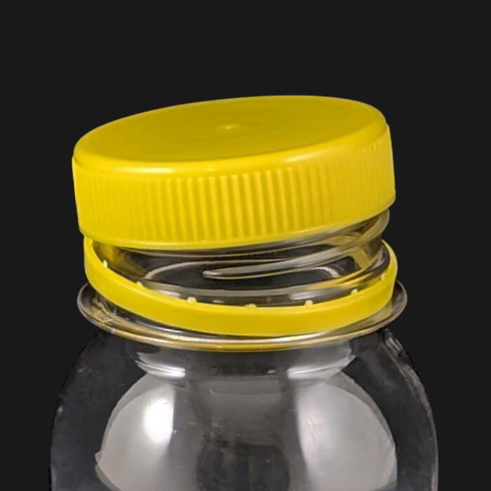 Yellow Tamper Evident Round Juice Bottle Lid