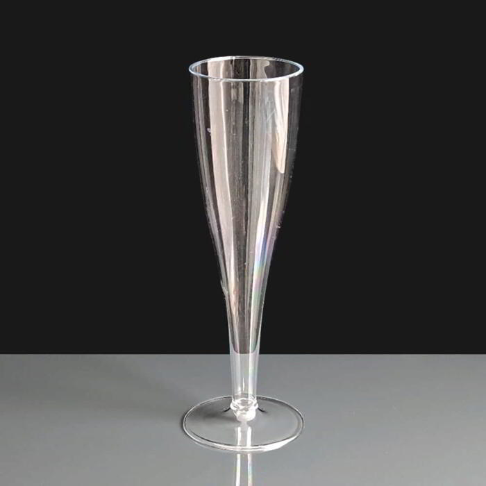 MG110 Disposable Plastic 125ml Champagne Flutes