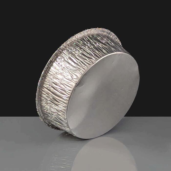 Round Foil Pie Tray 110mm Rolled Edge