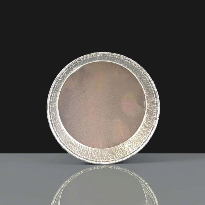 Round Foil Pie Tray 100mm Rolled Edge