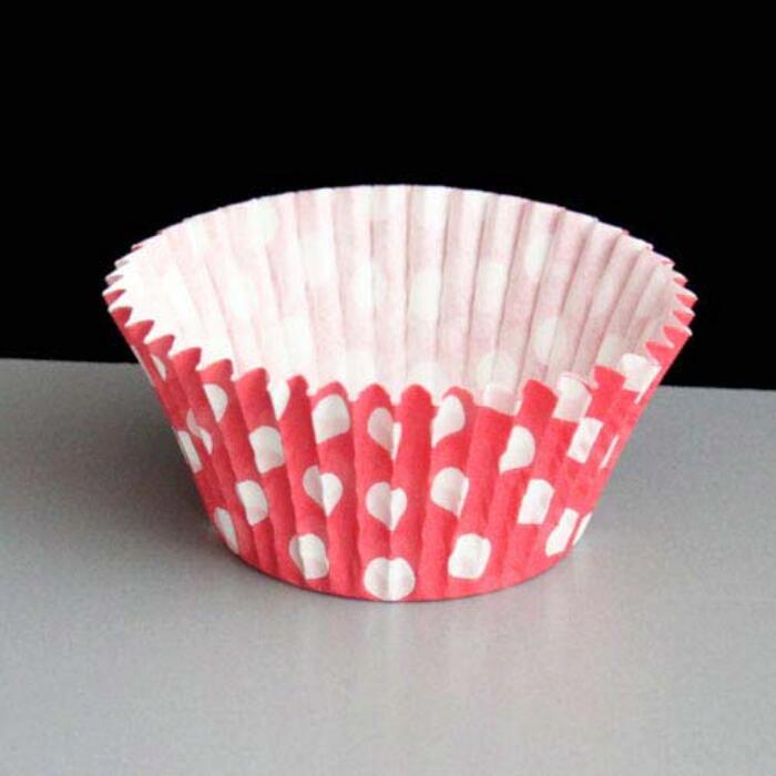 Red and White Polka Dot Cupcake Cases