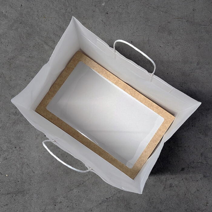 Twisted Handle White Paper Bag
