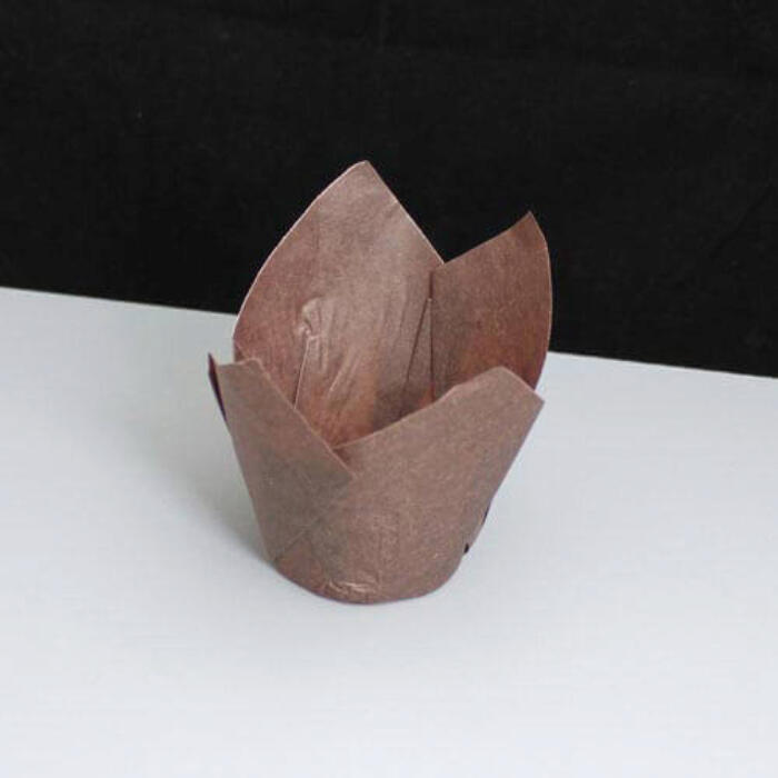 Brown Paper Tulip Muffin Cases