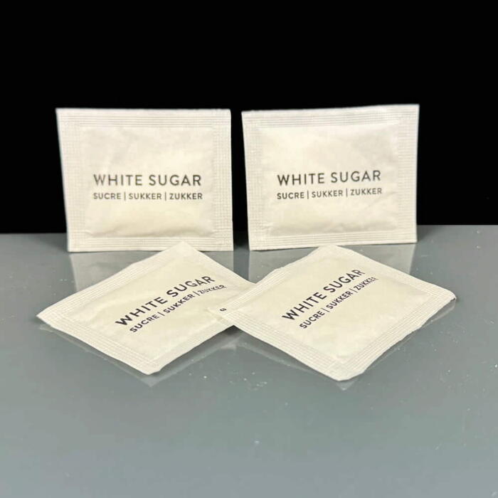 White Sugar Paper Sachets 2.5g in Dispenser Boxes