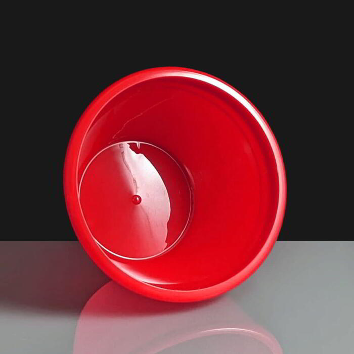 Red 1lb Plastic Pudding Basin for Steaming or Microwave