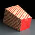1695ml Striped Paperboard Popcorn Carton