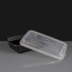 24oz Rectangular Black Plastic Container and Clear Lid