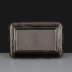 32oz Rectangular Black Plastic Container and Clear Lid