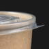 Plastic Lid for 26oz Kraft Heavy Duty Paper Soup Container 