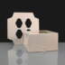 White 4 Hole Mini Cupcake Boxes Film Window
