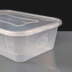 650cc Clear Rectangular Plastic Container and Lid