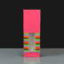 50 x 83 x 240mm Glossy Pink Windowed Paper Bag with Stripes | Sale