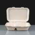 Compostable 9 x 6" 2 Compartment Food Box