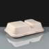 Compostable 9 x 6" 2 Compartment Food Box