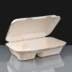 Compostable 9 x 6" 2 Compartment Food Box