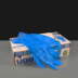 Medium Blue Powder Free Vinyl Gloves 