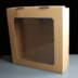 Corrugated 11.5 x 11.5 x 4 Kraft Cake Box with Film Window