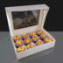 White Cupcake Boxes With 12 Holes & Windows