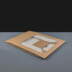 Square Kraft Cake Box With Window 254 x 254 x 76mm 