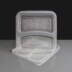 Clear 2 Compartment Square Plastic Container and Lid