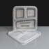 Clear 3 Compartment Square Plastic Container and Lid