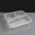 Clear 3 Compartment Square Plastic Container and Lid