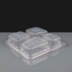 Clear 4 Compartment Square Plastic Container and Lid