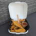 6x6" Compostable Bagasse Burger Boxes