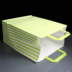 Lime Candy Striped Handled SOS Bags 250 x140 x 300mm