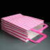 Pink Candy Striped Handled SOS Bags 180 x 80 x 230mm