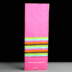 50 x 83 x 240mm Glossy Pink Windowed Paper Bag with Stripes