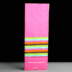50 x 83 x 240mm Glossy Pink Windowed Paper Bag with Stripes