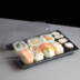 QA02 - Medium Black Sushi Tray and Clear Lid