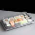 QA03 - Large Black Sushi Tray and Clear Lid