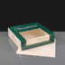 Premium Green Christmas Snowflake Square Mince Pie Box 7x7x2