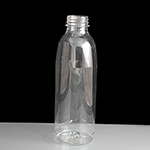 750ml Clear Plastic Juice Bottle with Clear T/E Cap - Box of 75