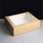 Large Kraft Traybake Box and Foil Tray 322 x 200 x 60 mm 100 pack  Fast Shipping