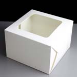 Windowed Cake Boxes - Plain 6x6x4
