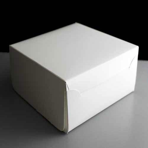 Folding White Card Cake Box 8 x 8 x 4 (100)